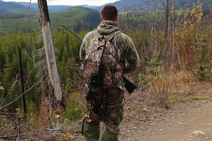 Front of Hunting Daypack with Rifle Carrier