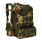 tactical molle 4 in 1 backpack with waist belt forest jungle